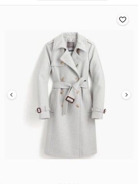 J.Crew Italian Wool Cashmere Icon Trench Coat